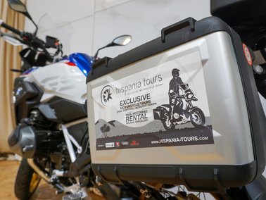 Detailaufnahme BMW R1250 GS Mietmotorrad von Hispania Tours